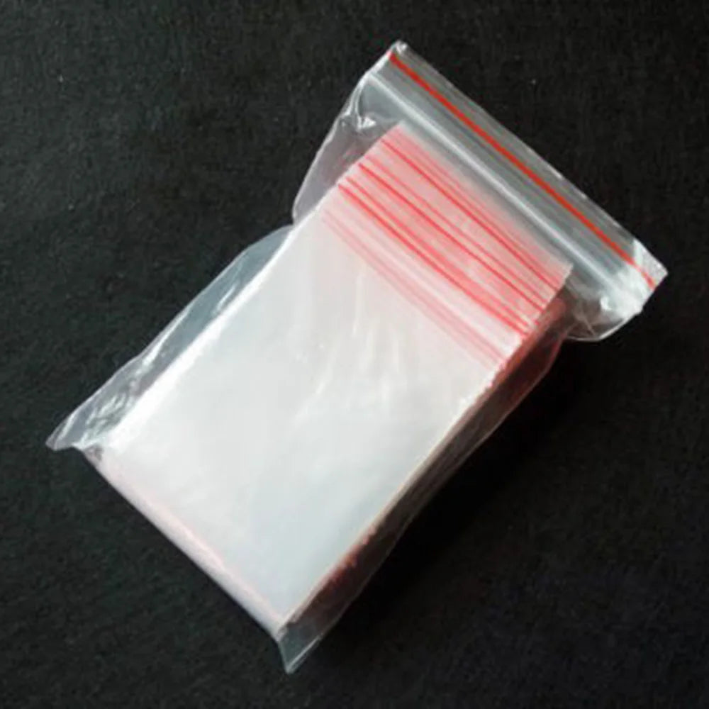 100pcs/Pack Small Zip Lock Plastic Bags 0.05mm Thick