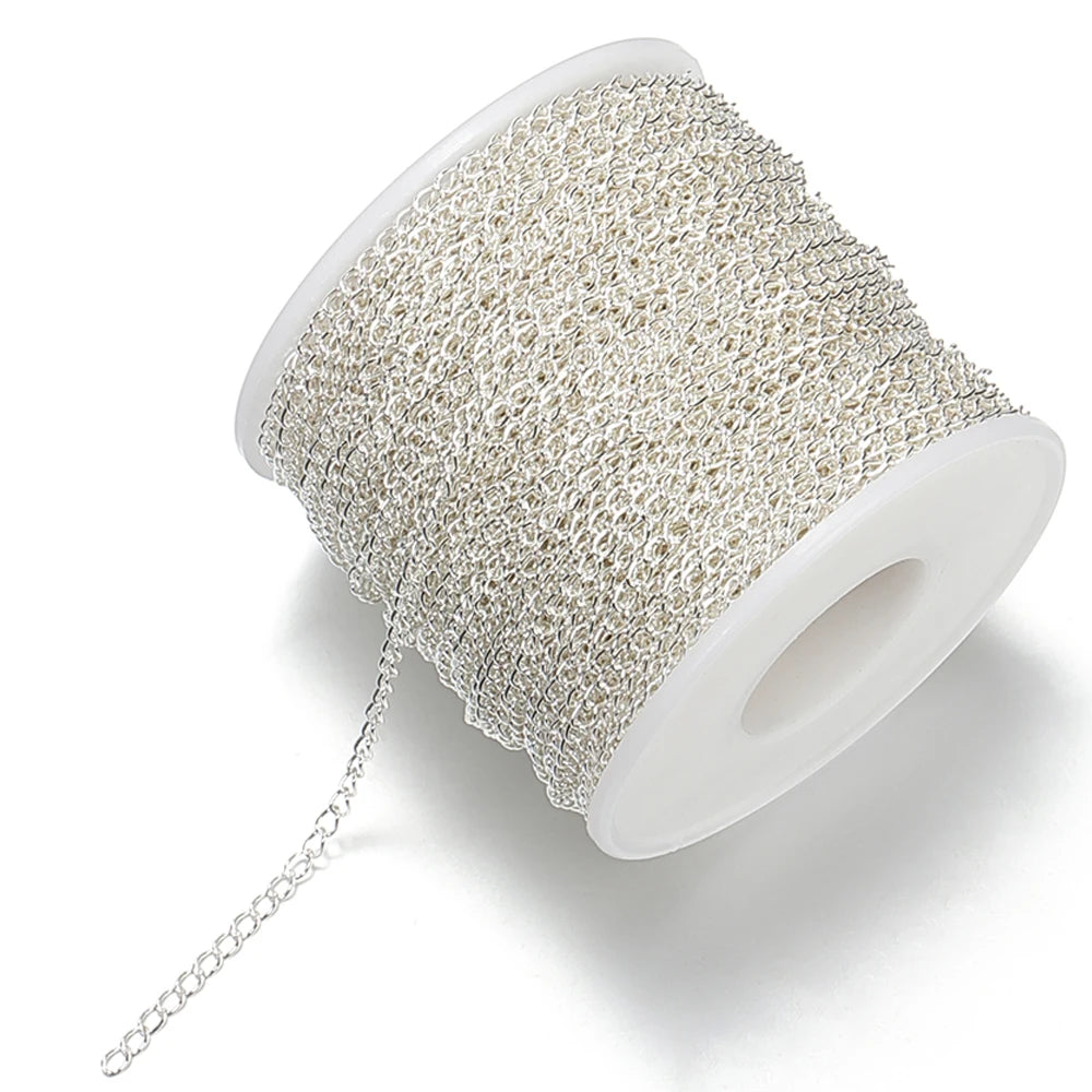 2 Meters Gold Stainless Steel Extension Chain 2/3/4mm for DIY Jewelry