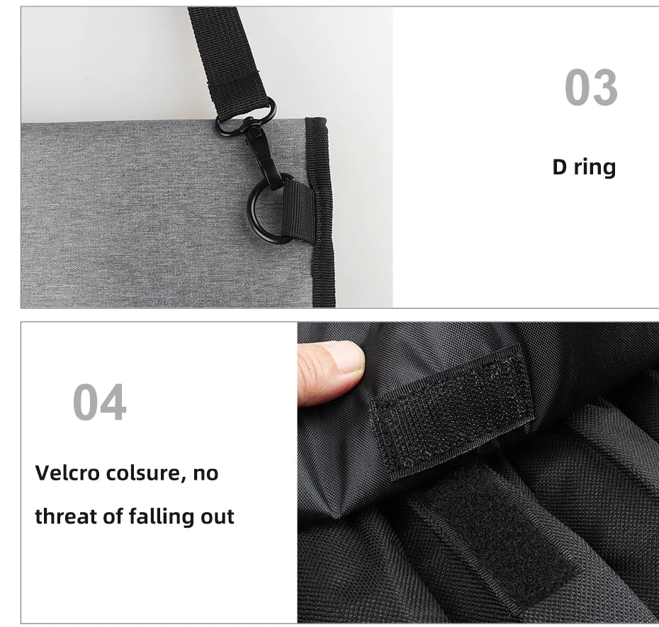 WESSLECO Portable Chef Knife Bag Roll Case with Durable Storage Pockets for Easy Organization