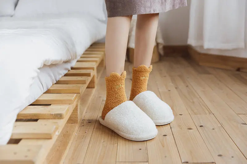 Socks Women Thicken Warm Cute Cat Paw Colorful Winter Sox