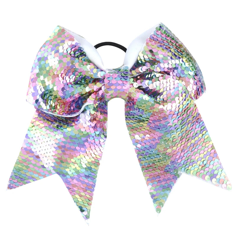 8 Inch Double-faced Mermaid Sequins Hair Bow for Girls