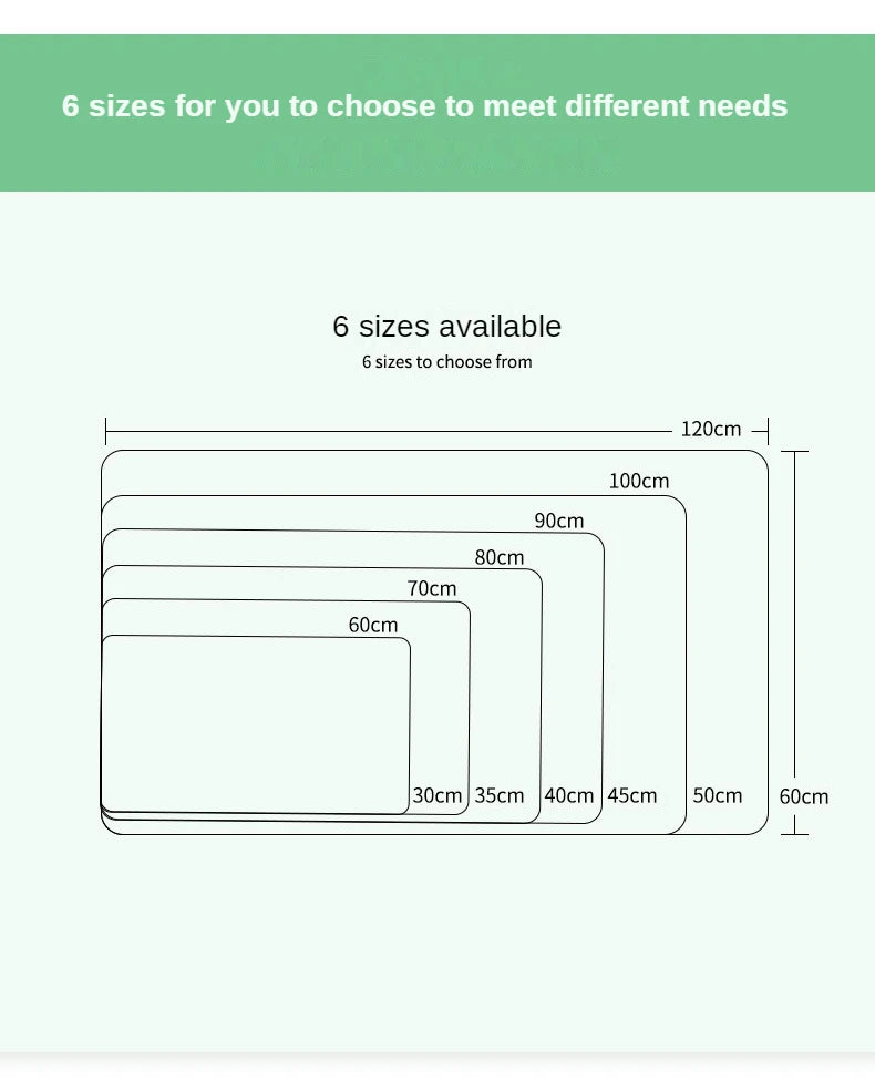 White Mousepad Large Gaming Desk Mat Waterproof Non-Slip PU Suede