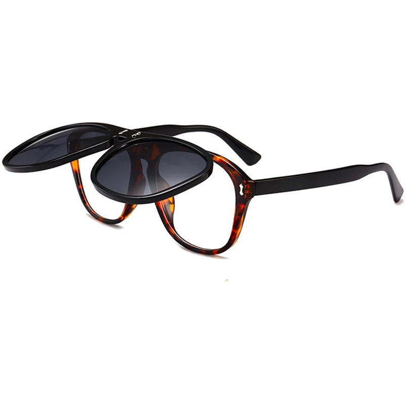 ALOZ MICC New Fashion Flip Sunglasses Unique Oversized Square Eyeglasses Q344