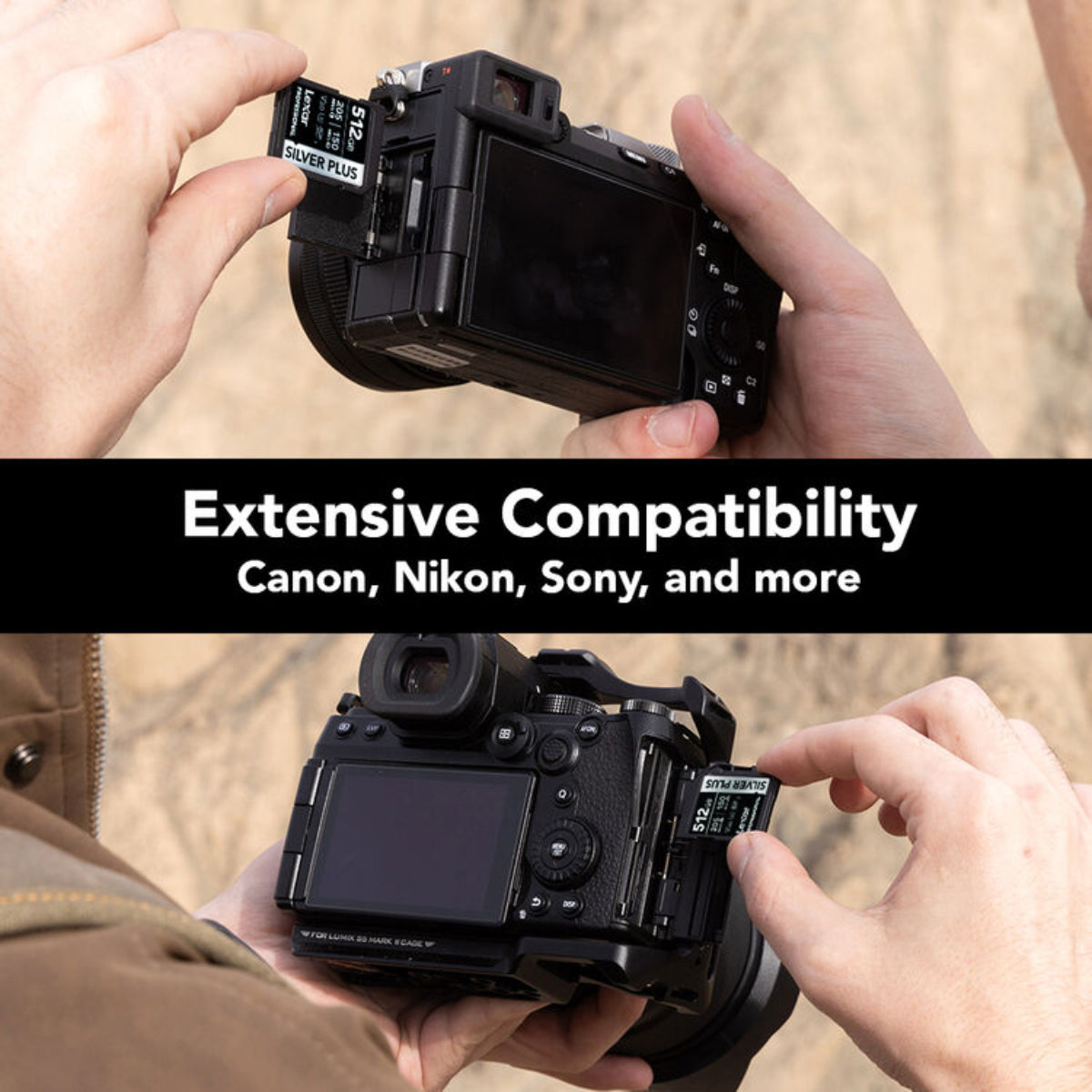 Bundle: Canon EOS R100 Mirrorless Camera + Lexar 512GB Silver Plus UHS-I SDXC Memory Card