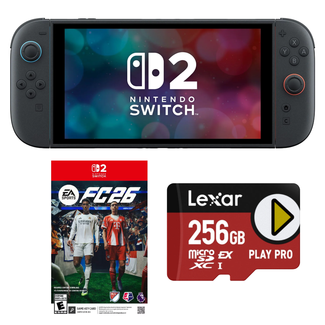 Bundle: Nintendo Switch 2 + FC 26 + Lexar Play Pro 256GB microSDXC Express Memory Card
