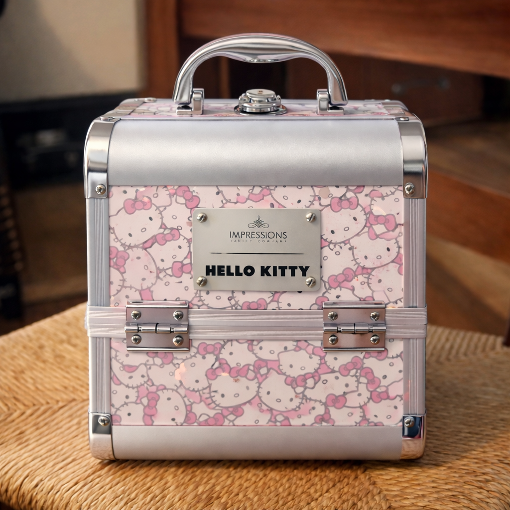 Impressions Vanity Hello Kitty Slaycube Makeup Travel Case - Clear/Silver