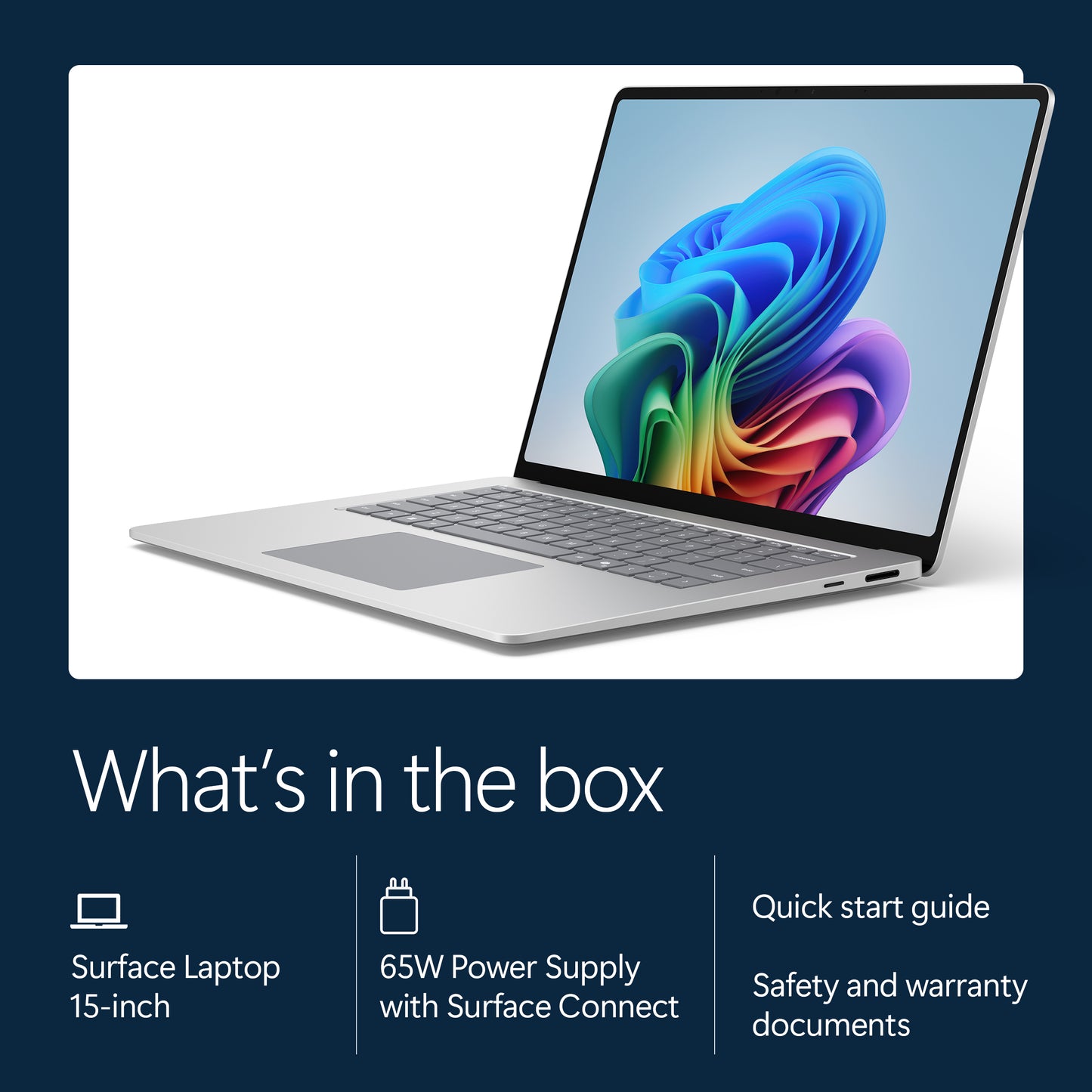 Microsoft Surface Laptop - 15-inch - Snapdragon X2 Plus (10 core) - 16GB RAM - 512GB SSD - Platinum - Windows 11 - Latest Model (8th Edition)