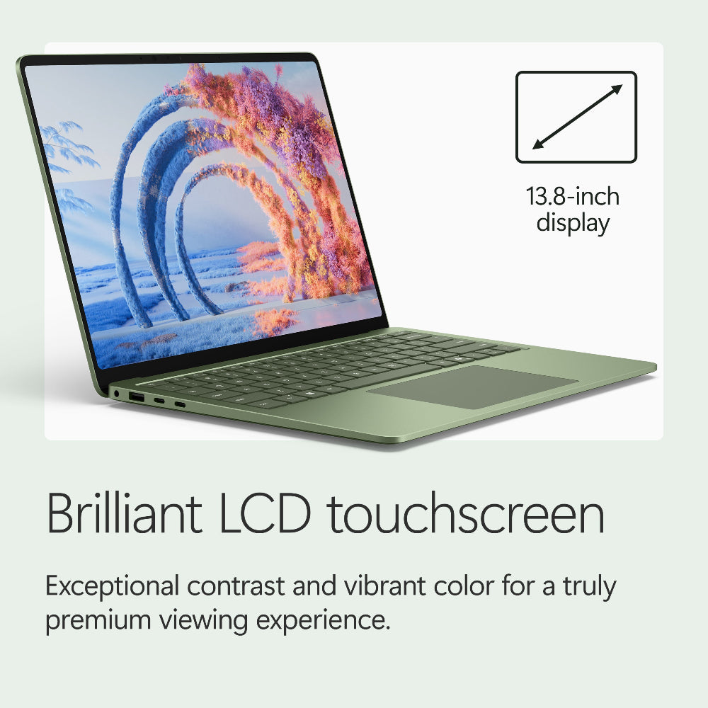 Microsoft Surface Laptop - 13.8-inch - Snapdragon X2 Elite (12 core) - 16GB RAM - 512GB SSD - Device Only - Jade - Windows 11 - Latest Model (8th Edition)
