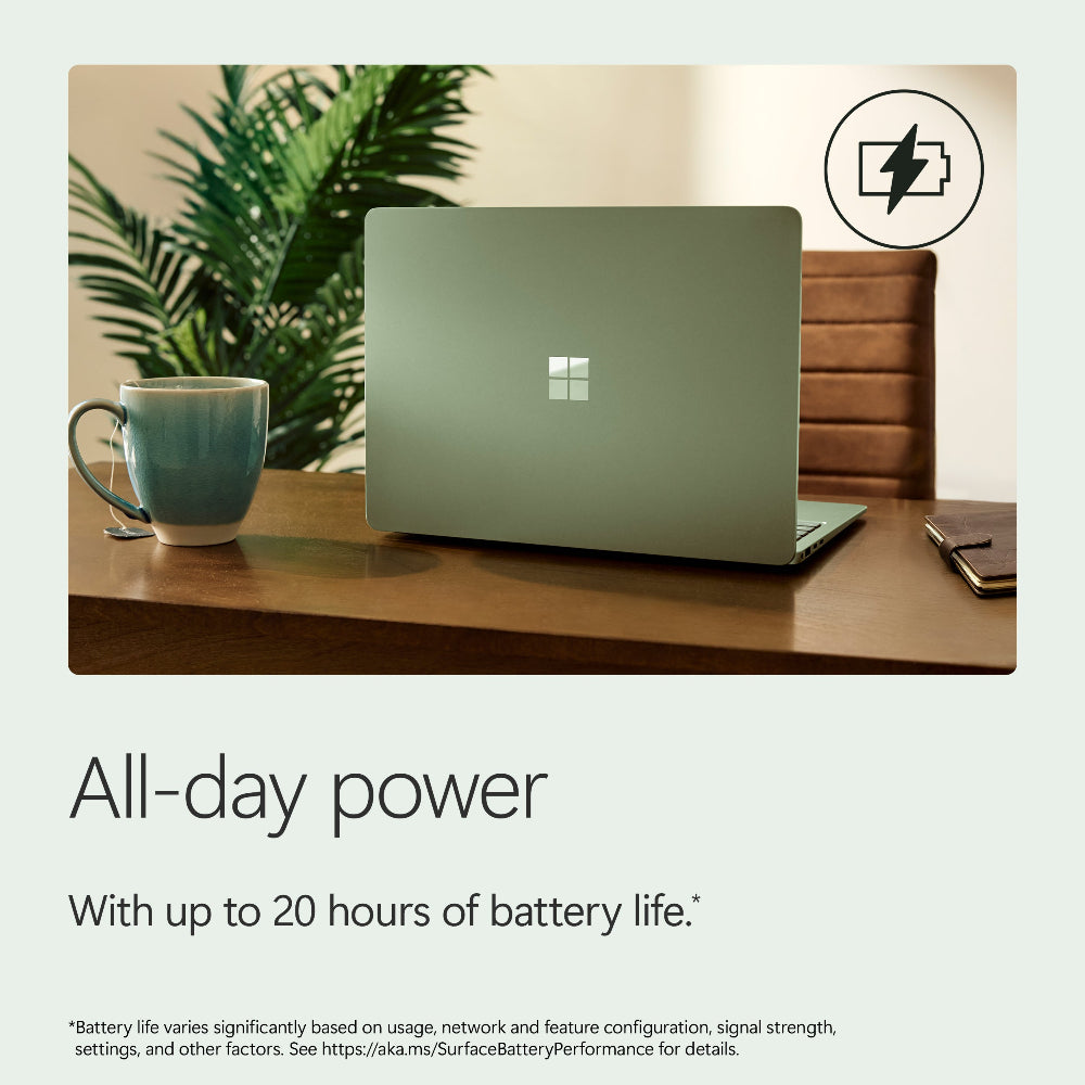 Microsoft Surface Laptop - 13.8-inch - Snapdragon X2 Elite (12 core) - 16GB RAM - 512GB SSD - Device Only - Jade - Windows 11 - Latest Model (8th Edition)