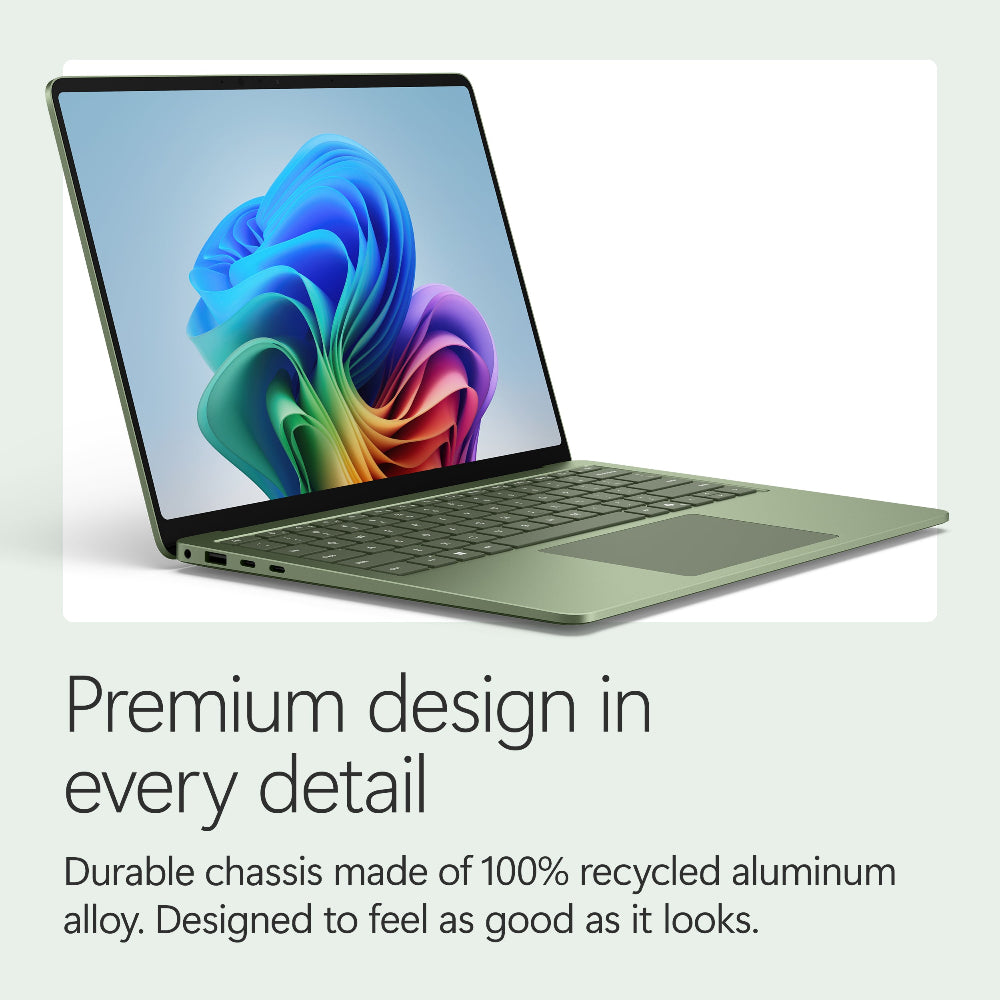 Microsoft Surface Laptop - 13.8-inch - Snapdragon X2 Elite (12 core) - 16GB RAM - 512GB SSD - Device Only - Jade - Windows 11 - Latest Model (8th Edition)