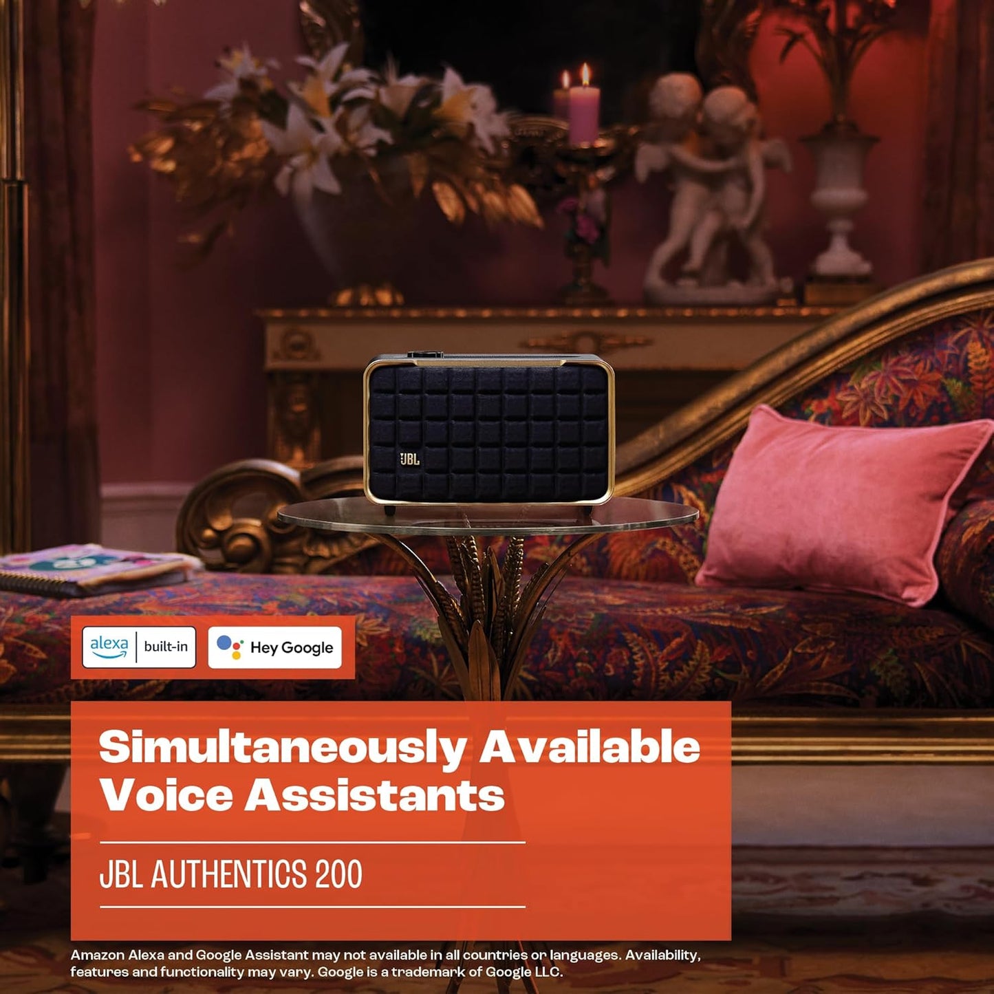 JBL Authentics 200 Smart Home Speaker - Black