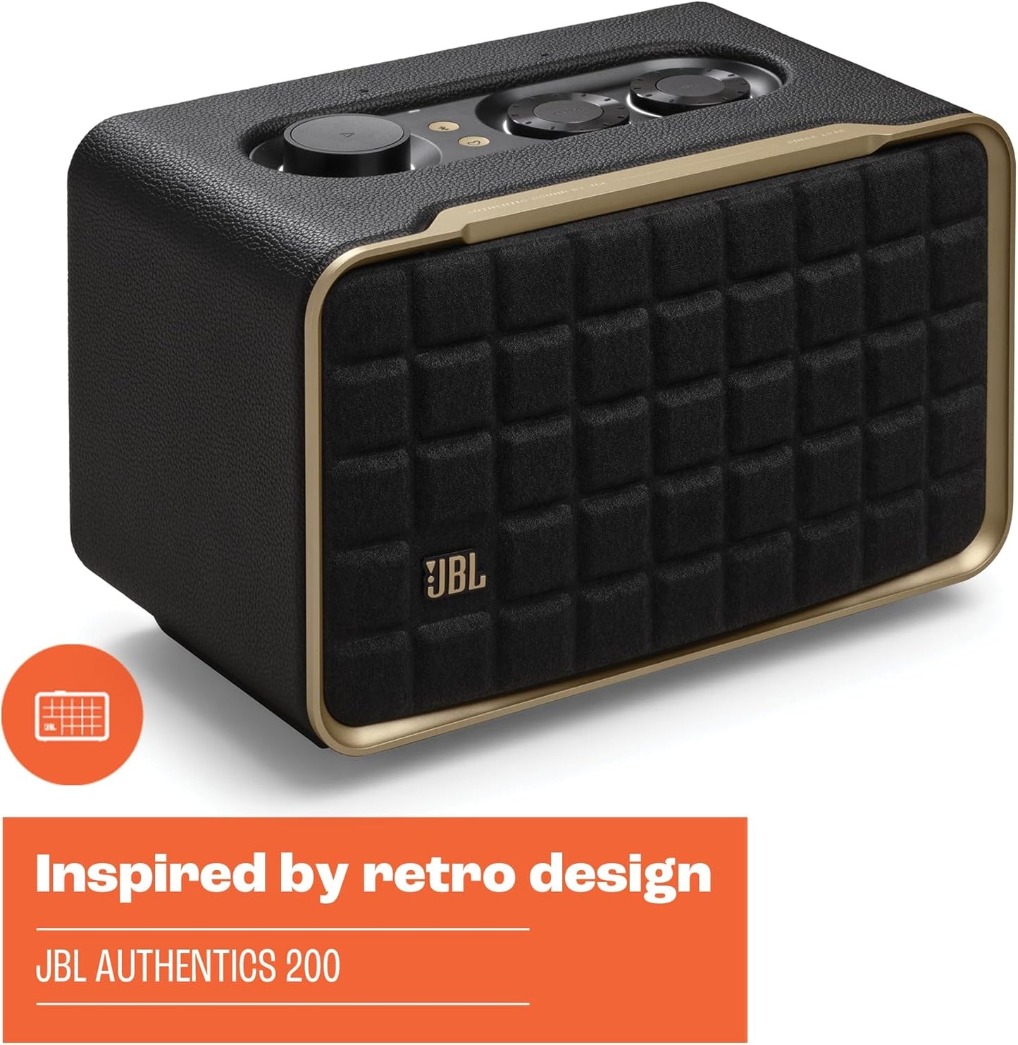 JBL Authentics 200 Smart Home Speaker - Black