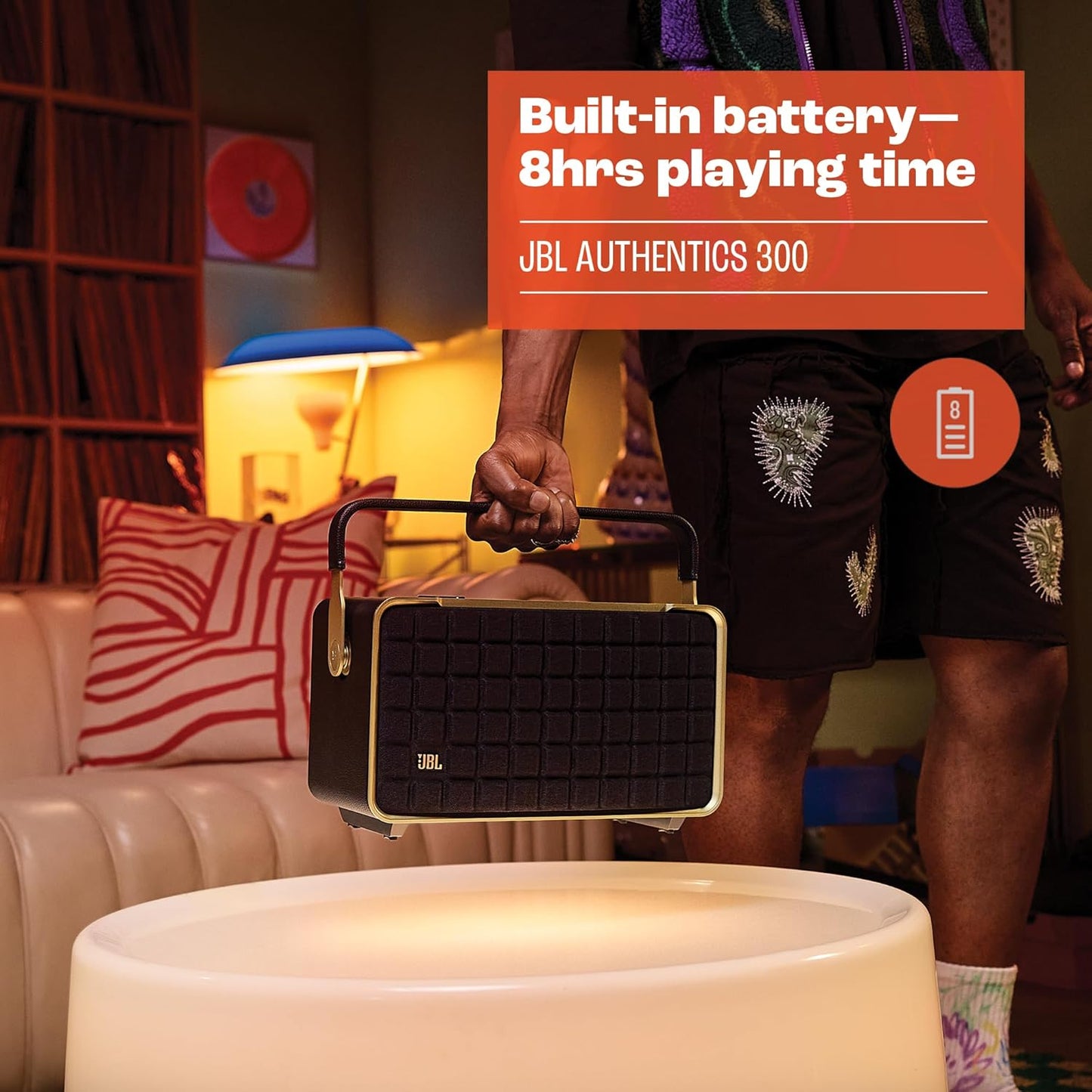 JBL Authentics 300 Smart Home Speaker - Black