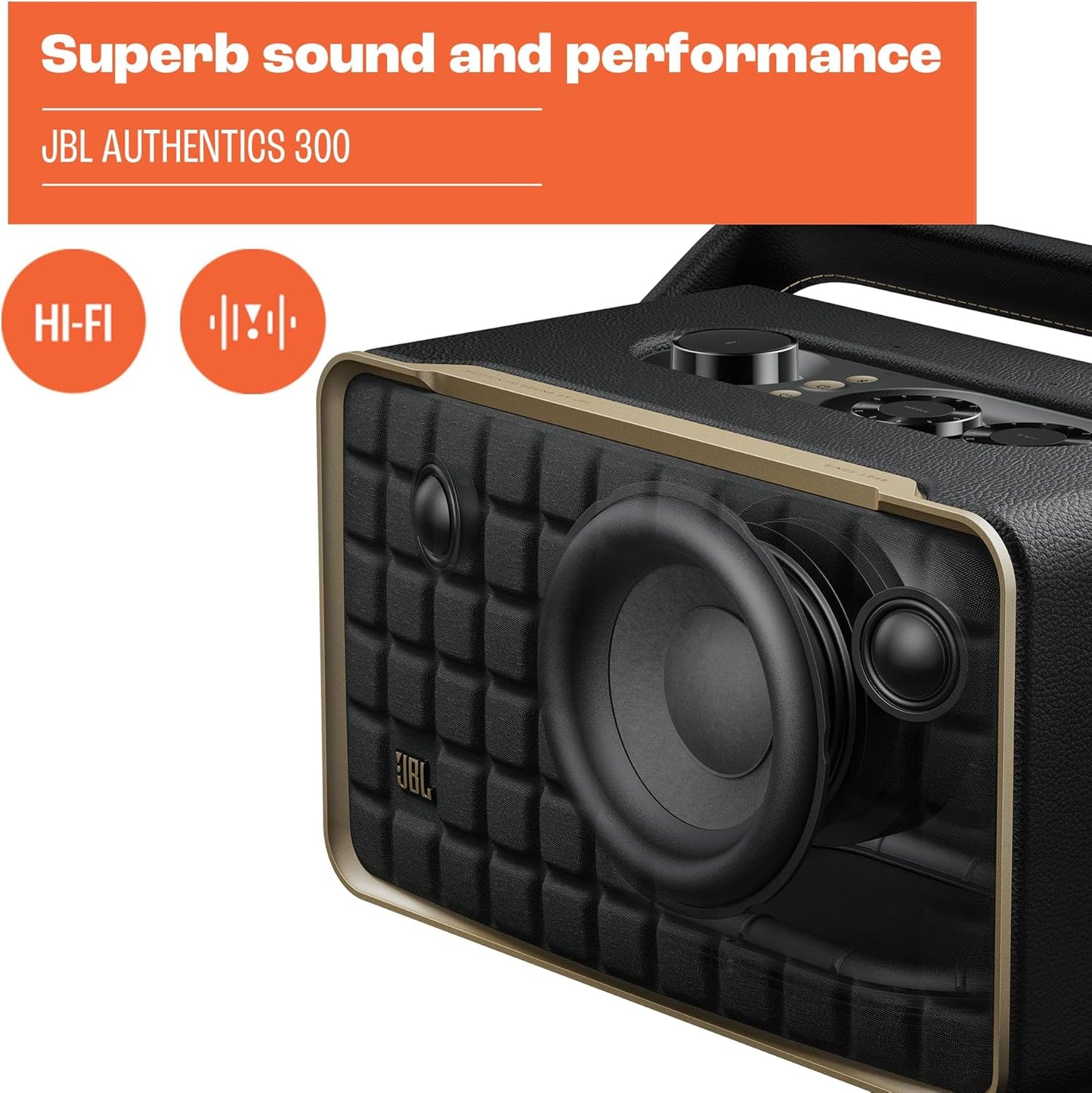 JBL Authentics 300 Smart Home Speaker - Black