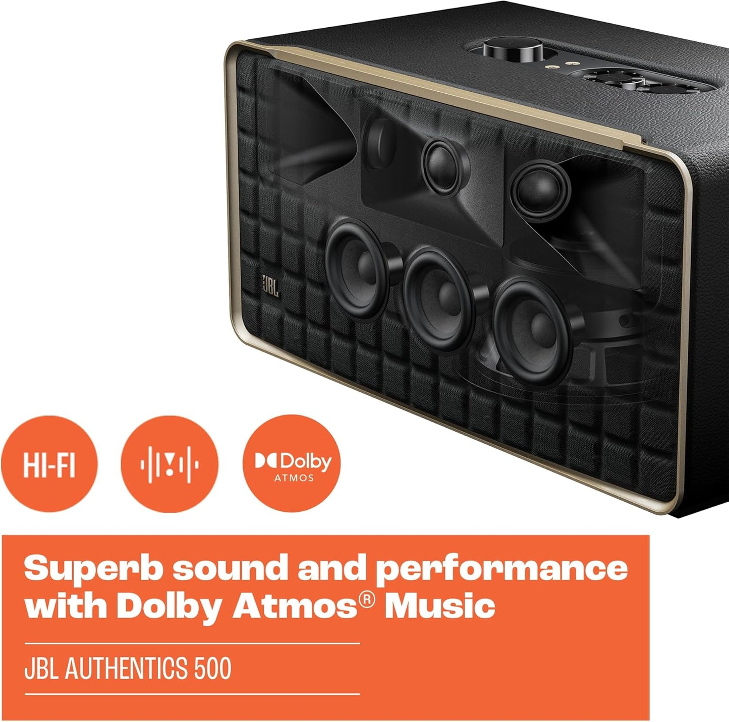 JBL Authentics 500 Smart Home Speaker - Black