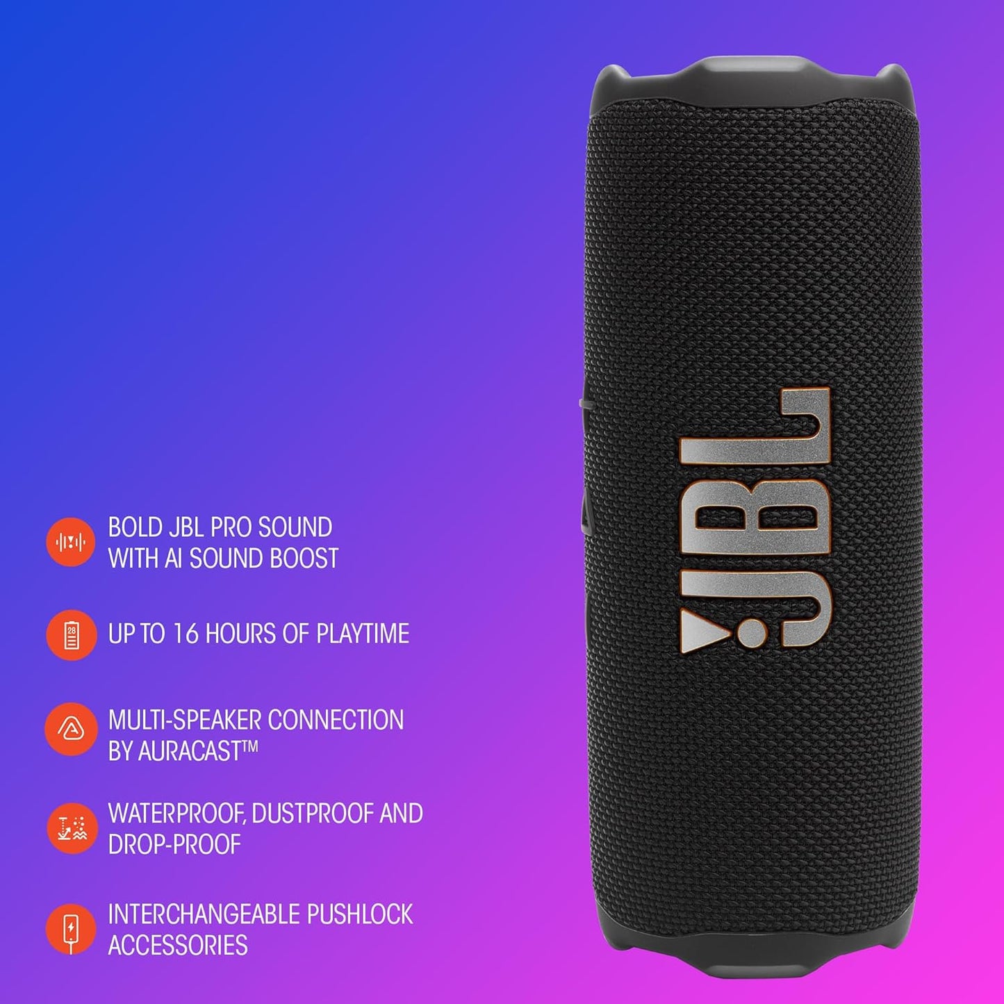 JBL FLIP7 Portable Bluetooth Speaker with Waterproof