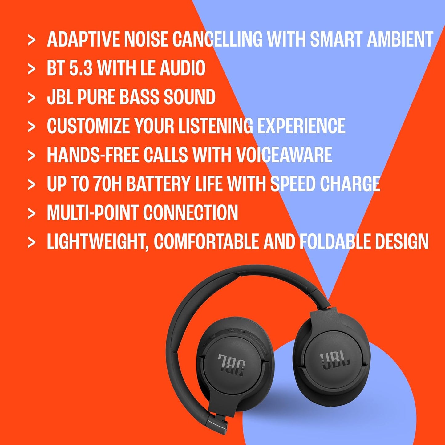 JBL Tune 770NC Wireless Over-The-Ear Headphones