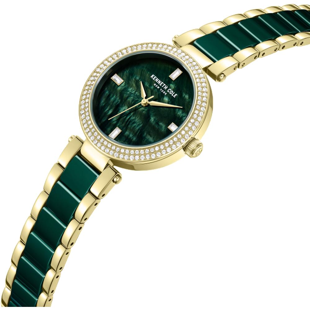 Kenneth Cole New York Classic Women's 37mm Bracelet Watch - Green/Gold