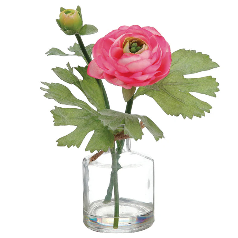 Allstate Floral 8.5" Ranunculus Flower Arrangement with Tube Planter - Pink