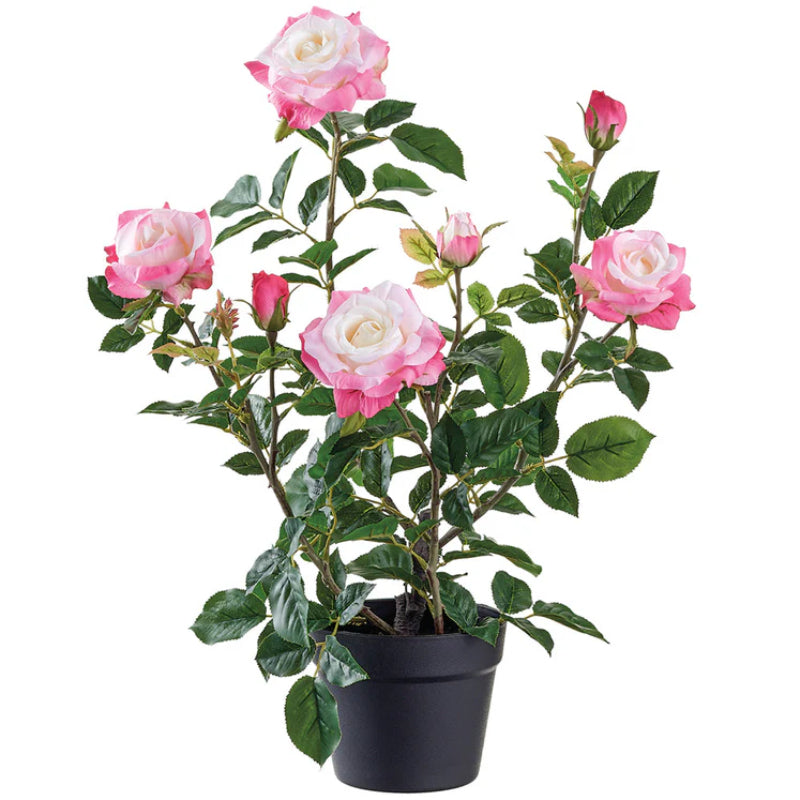 Allstate Floral 25.2" Rose Flower Arrangement with Plastic Pot - Pink