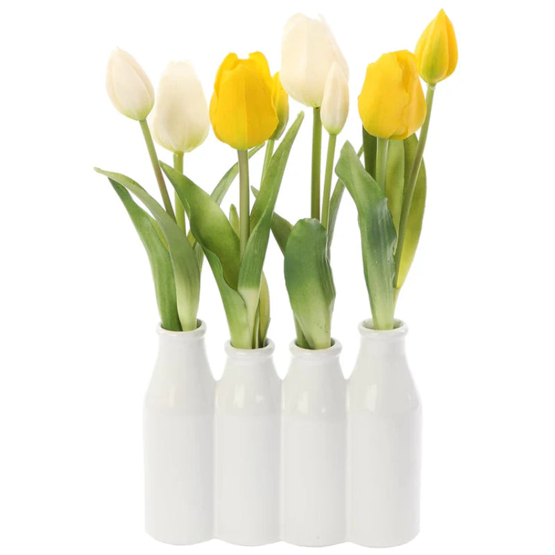 Allstate Floral 13.5" Tulip Flower Arrangement with Ceramic Vase
