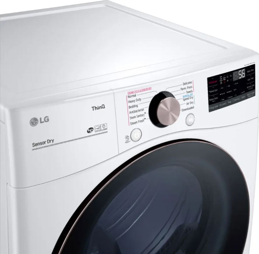 LG DLEX4000 7.4 cu. ft. Stackable Smart Electric Dryer with Steam and Built-In Intelligence
