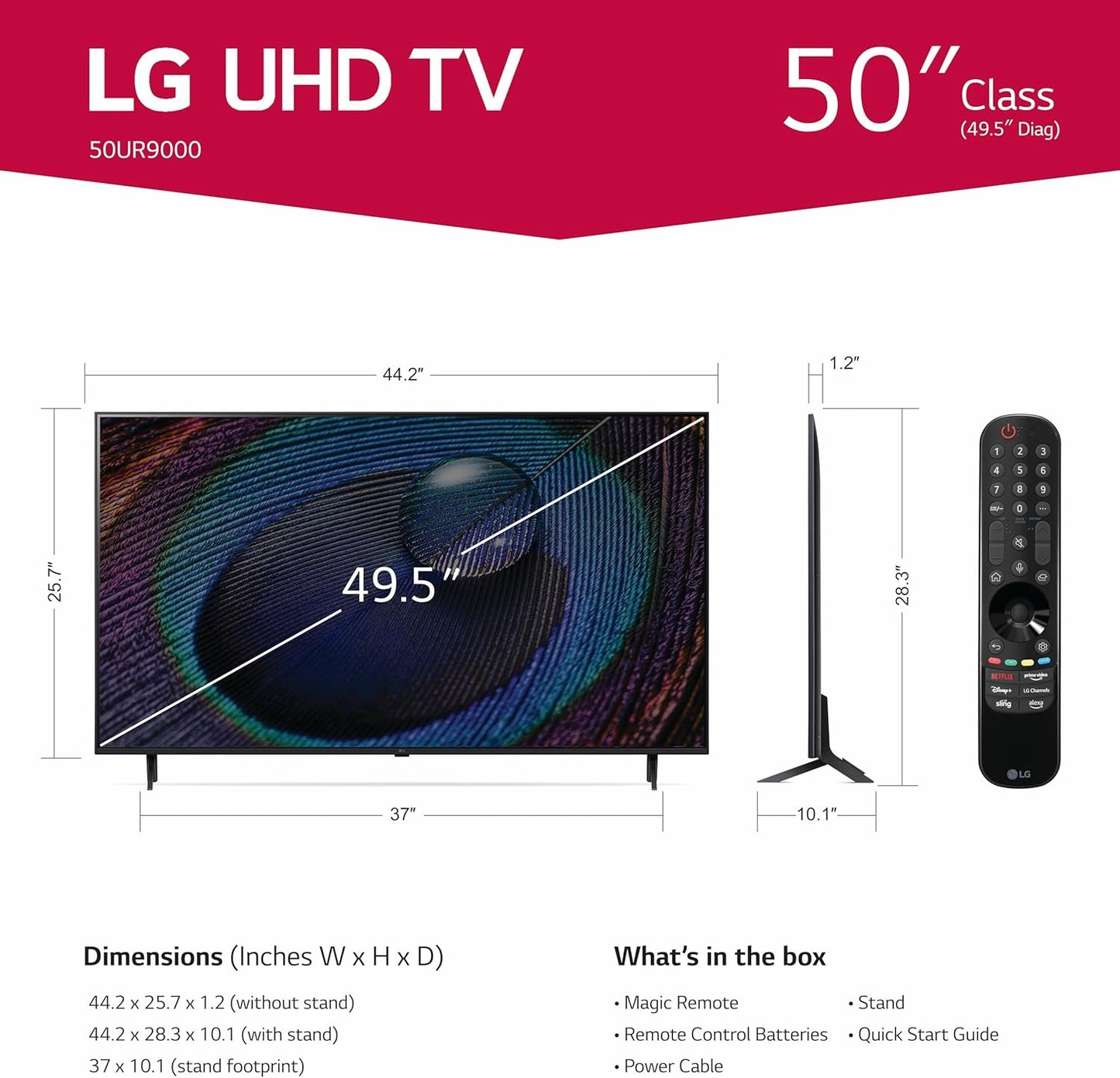 LG Class UR9000 Series LED 4K UHD Smart webOS TV