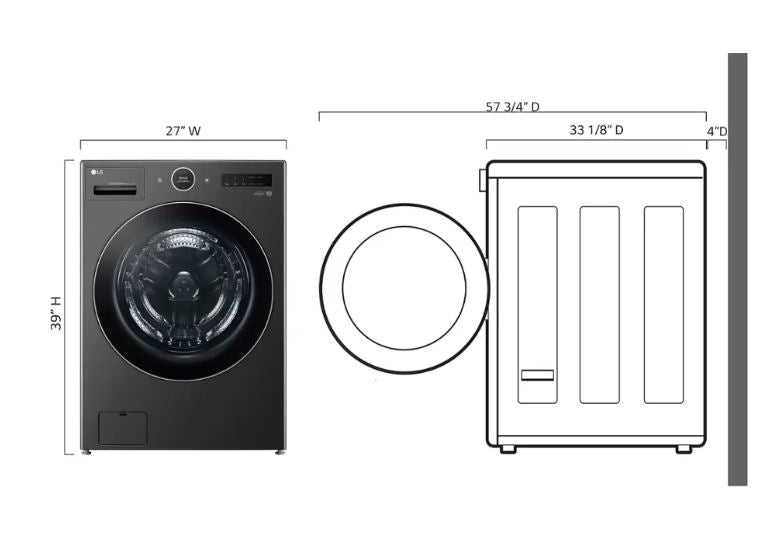 LG WM6998H 5.0 cu. ft. Mega Capacity All-in-One Electric Washer/Dryer Combo with Inverter HeatPump
