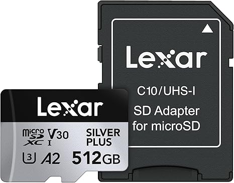 Lexar Professional SILVER PLUS Series microSDXC UHS-I Card with SD Adapter
