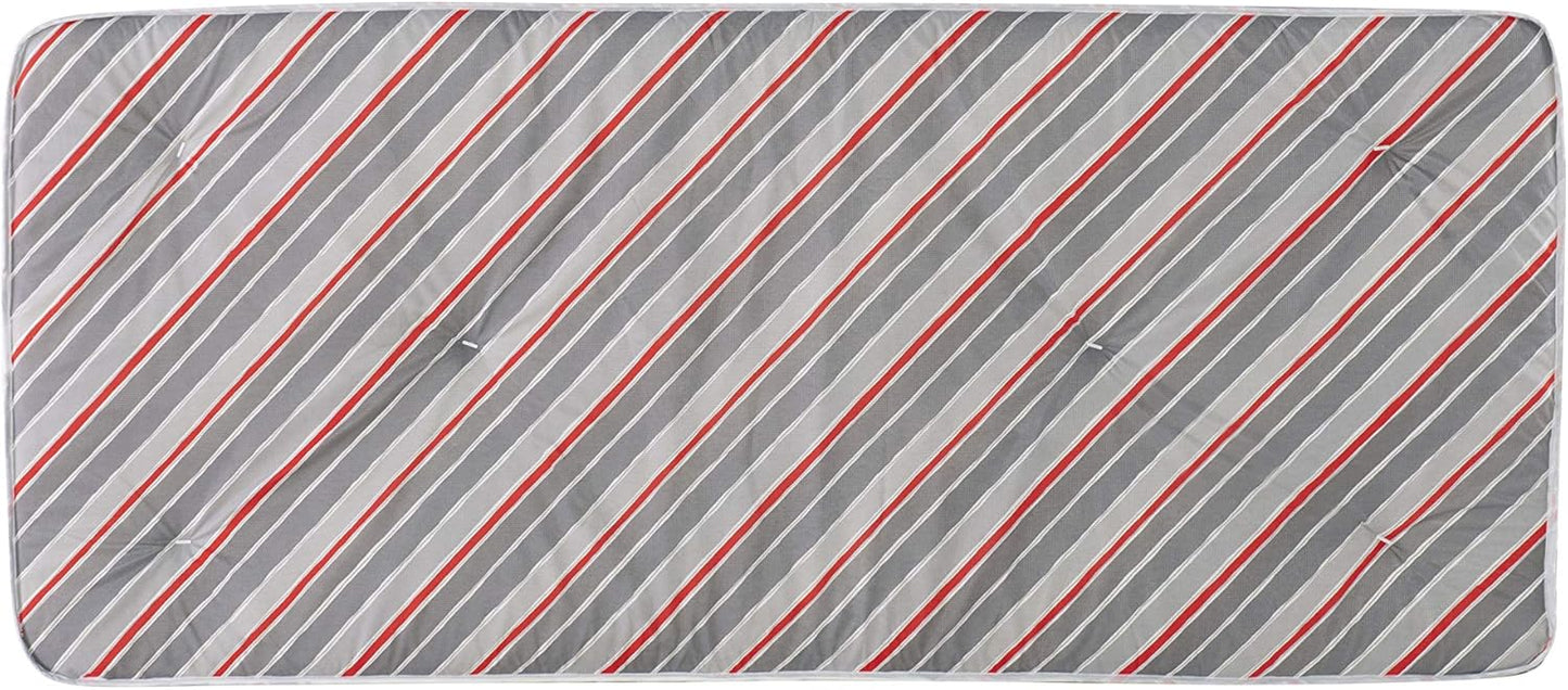 Linon Twin Mattress 5" Metal Frame Torino Rollaway Folding Guest Bed - Gray