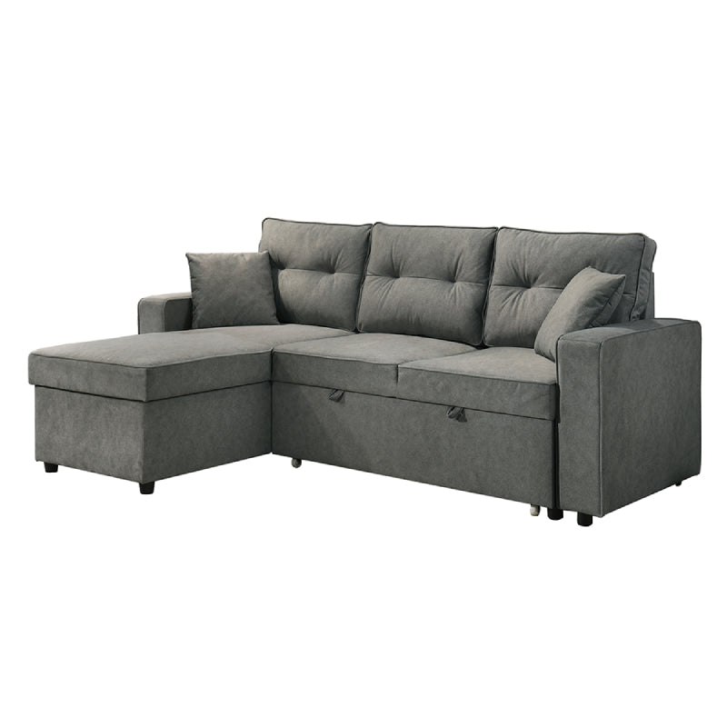 Malibu Chaise Sofa with Storage by Best Home - Gray