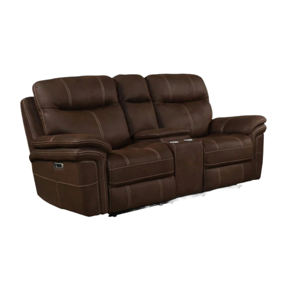 Mason Power Reclining Sofa with Loveseat by Best Home - Brown
