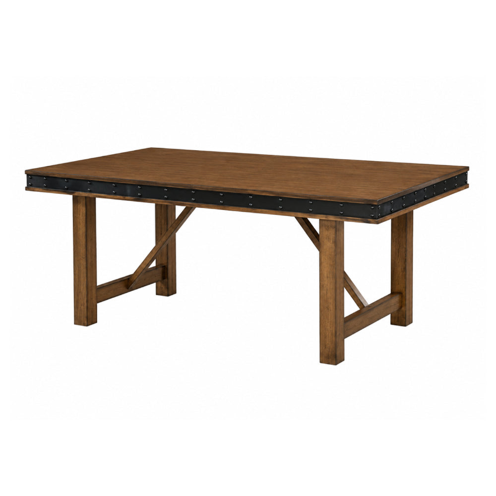 Midnight (6-Piece) Dining Table Set with Bench by Best Home - Brown/Black