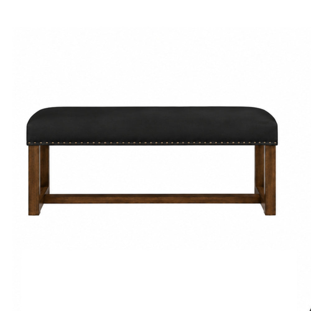 Midnight (6-Piece) Dining Table Set with Bench by Best Home - Brown/Black