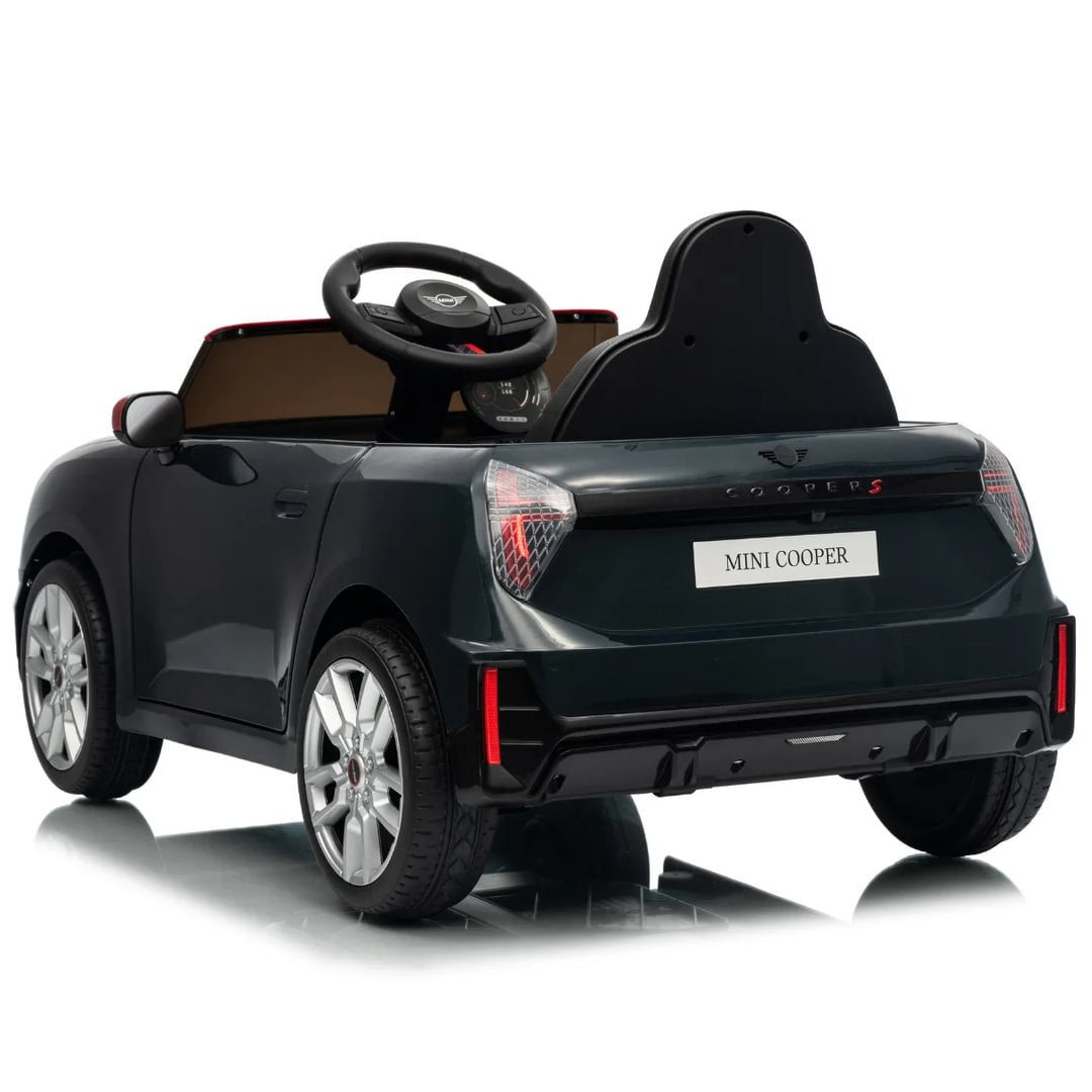 BBJ Toys 12V Ride On Mini Cooper Remote Control Toy Car - Black/Red