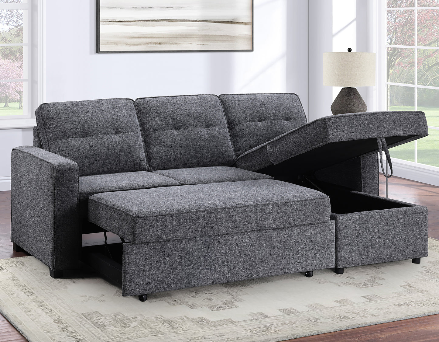 Noah Love Chaise Set - Grey