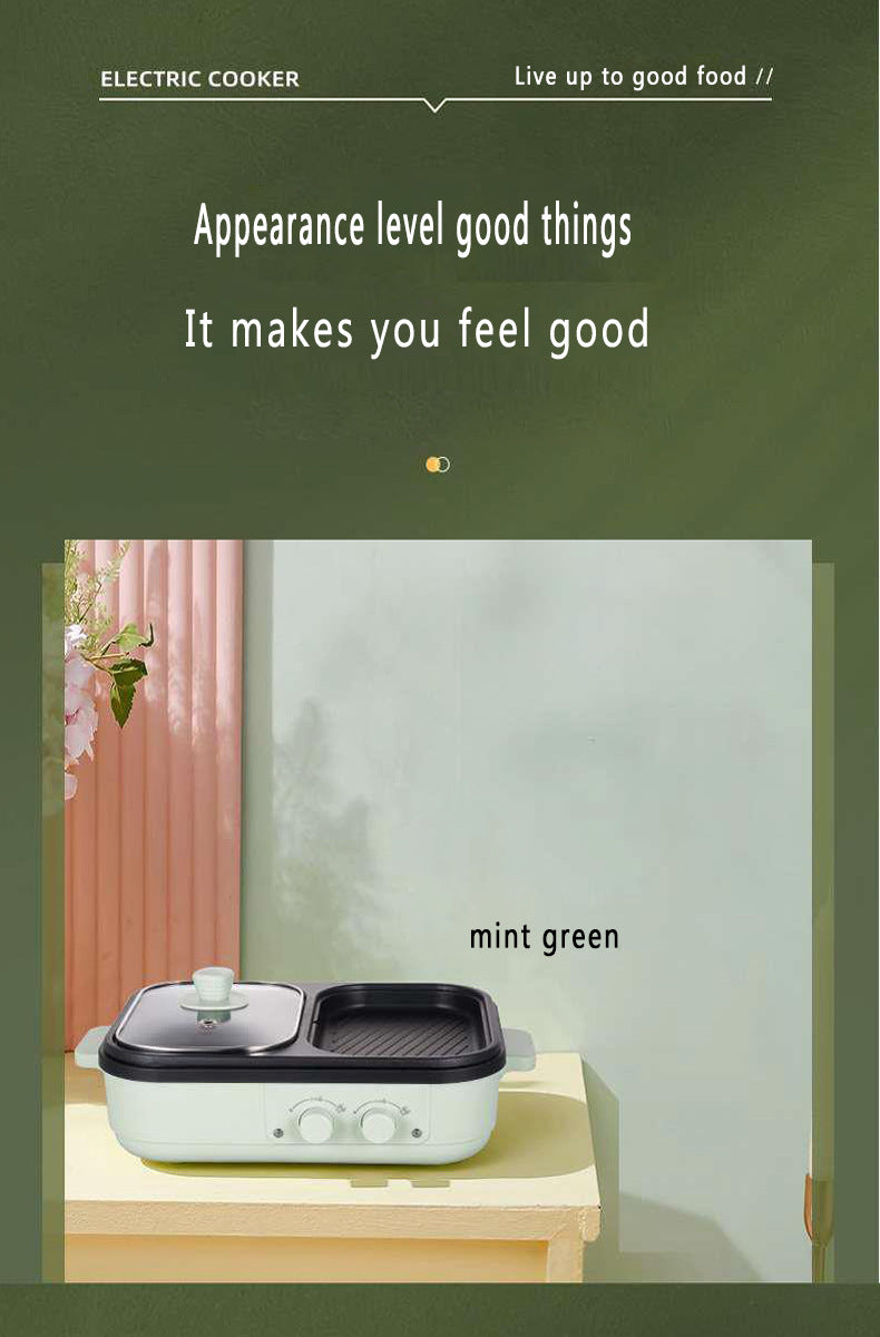 2 in 1 Non-Stick Shabu Pot and Griddle β Induction Heating for Versatile Cooking