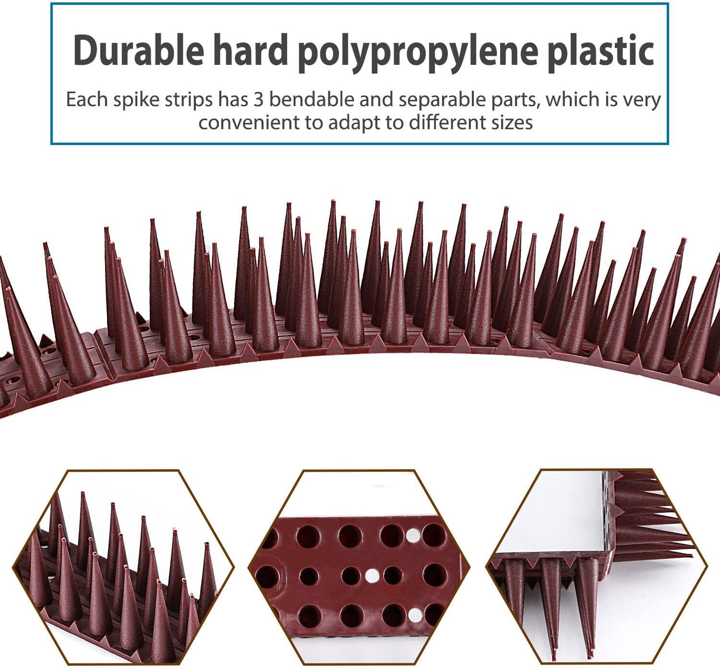 Gardening Bird Repellent Spikes Anti Cat Climb Deterrent Wall Fence Yard Supply