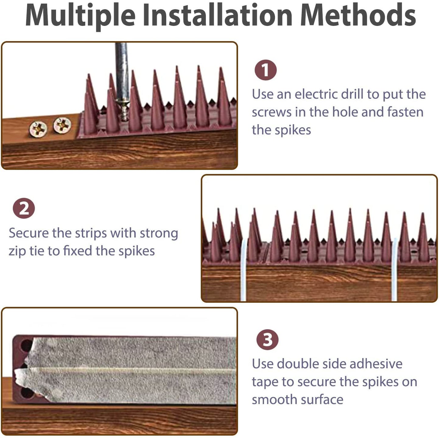 Gardening Bird Repellent Spikes Anti Cat Climb Deterrent Wall Fence Yard Supply