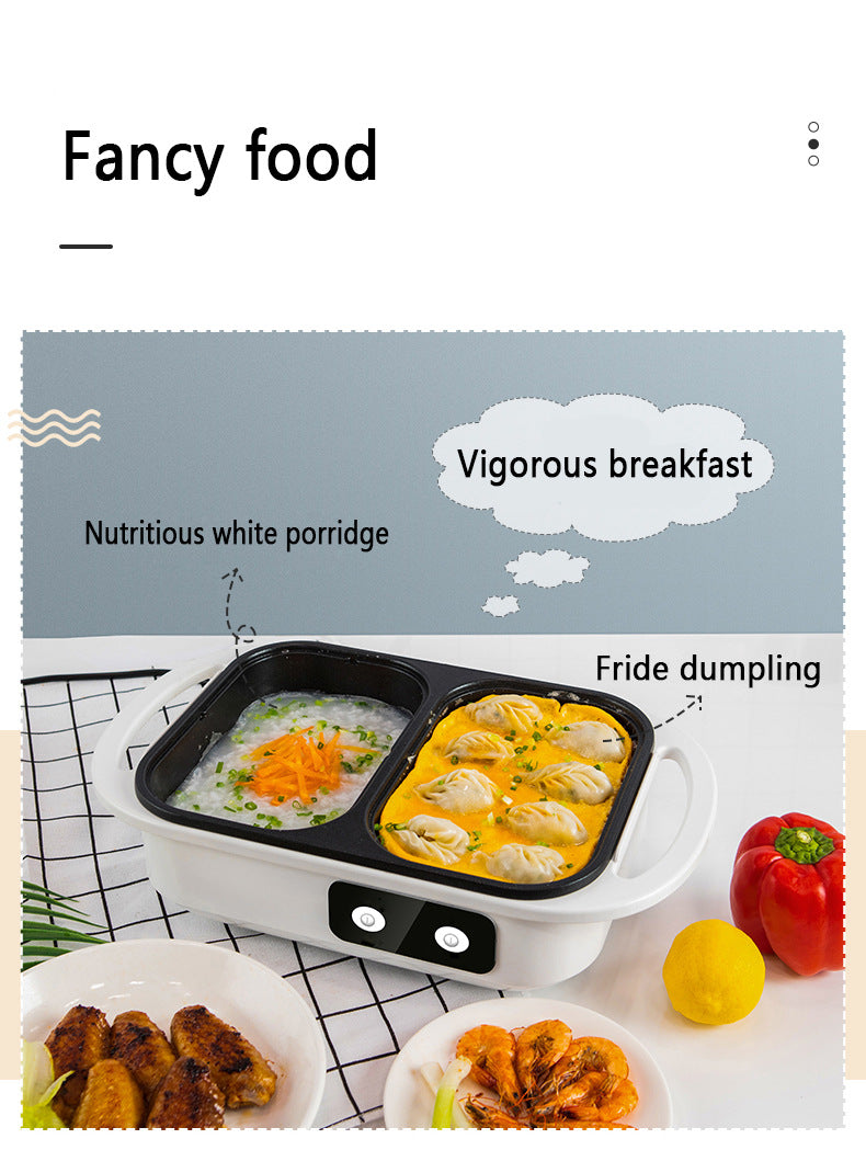 2 in 1 Non-Stick Shabu Pot and Griddle β Induction Heating for Versatile Cooking