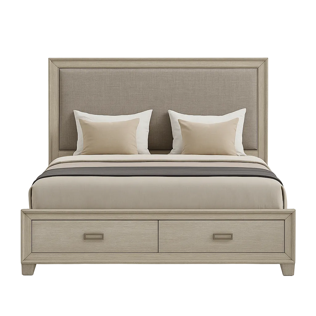Odesa Queen Size (4-Piece) Bedroom Set by Lifestyle - Gray
