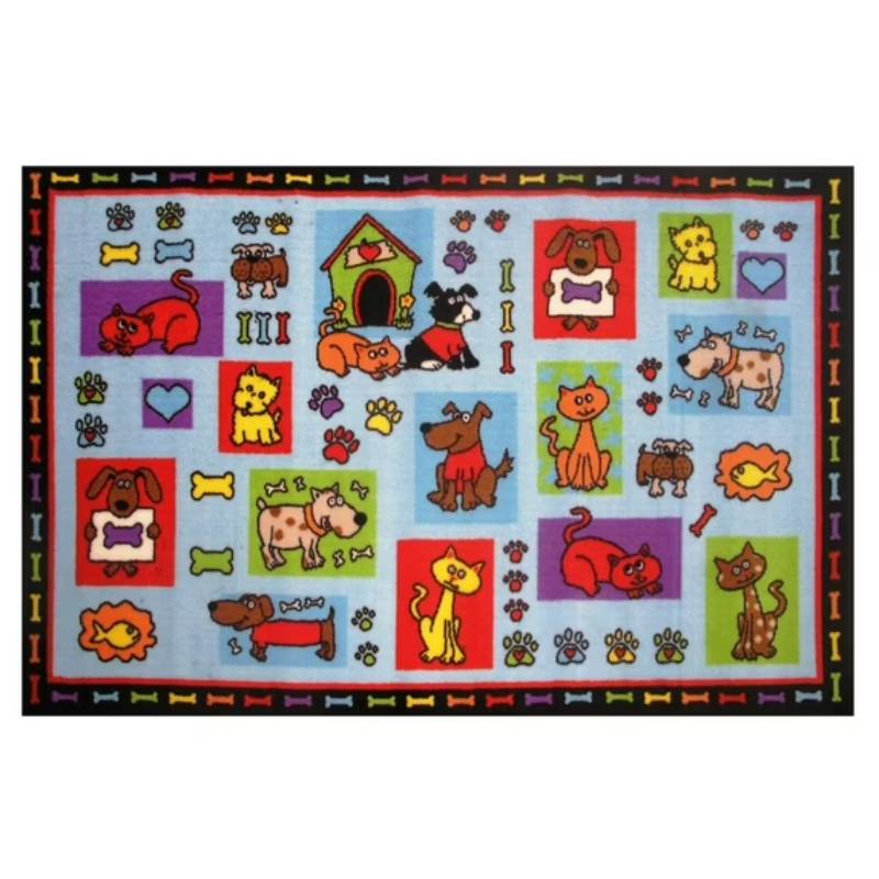 L.A Rugs 3'3" x 4'10" Fun Time Pets R Us Rectangular Area Rug