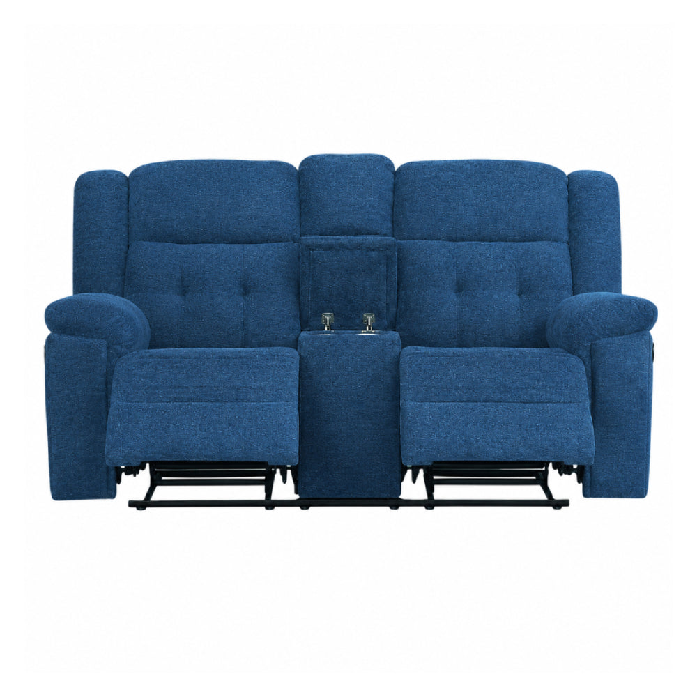 Rey Recliner Loveseat by Best Home - Blue