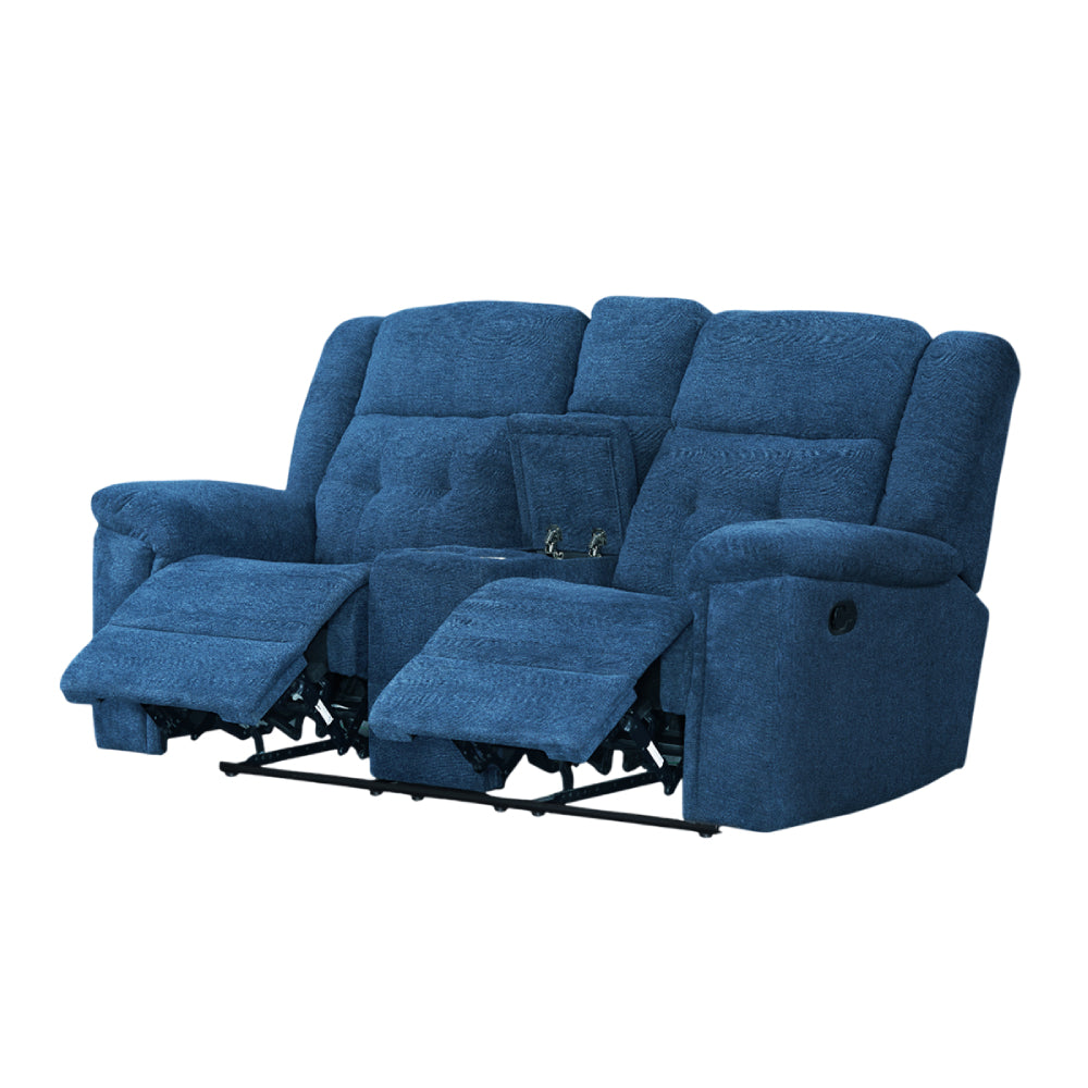 Rey Recliner Loveseat by Best Home - Blue