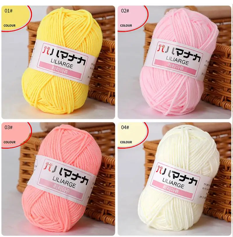 DIY Baby Milk Soft Cotton Knitting Yarn for Sweaters