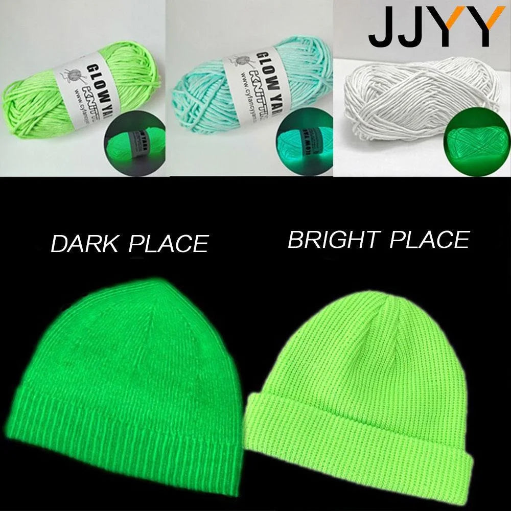 JJYY Fluorescent Luminous Soft Solid-color Thread 50m DIY Craft