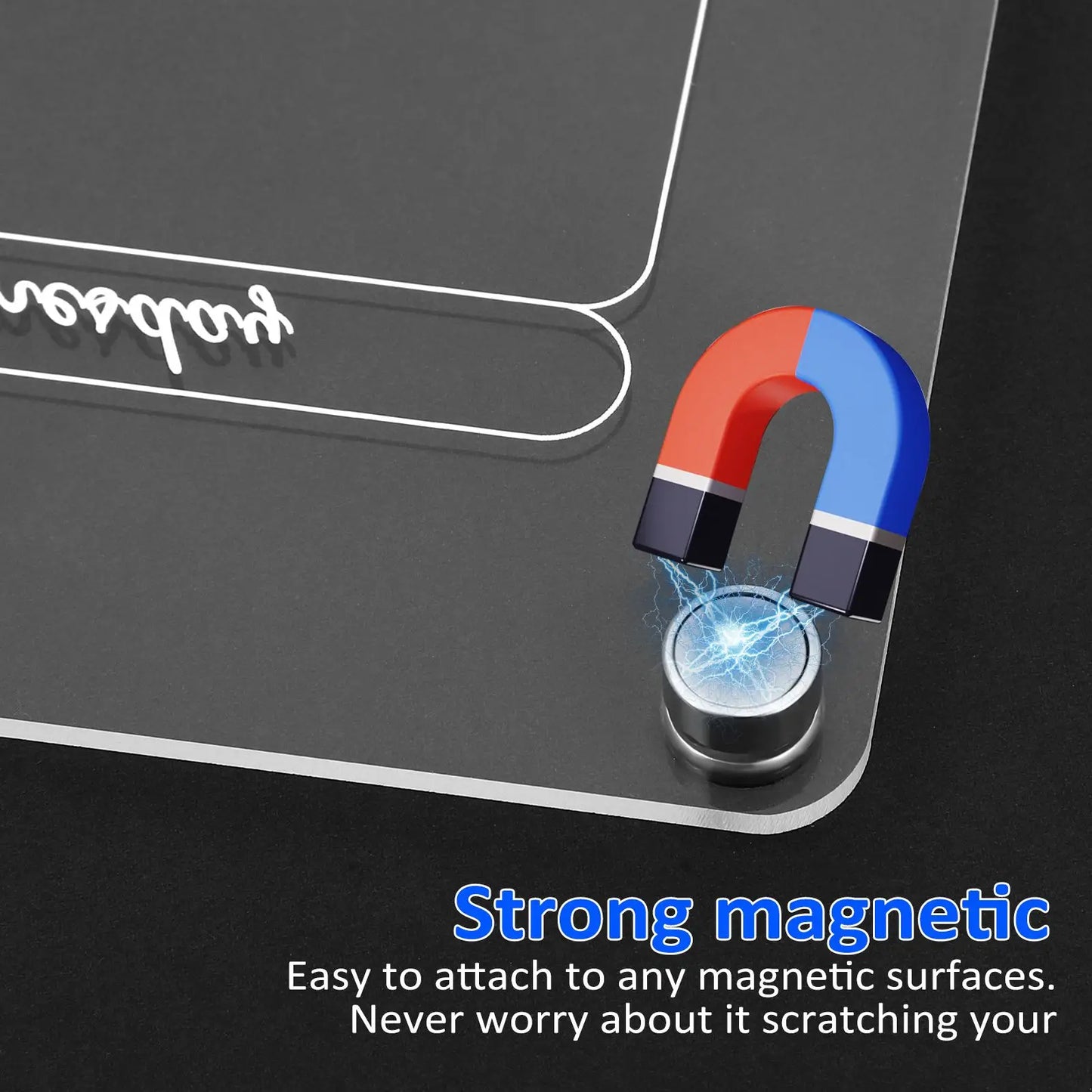 2 Piece Acrylic Monthly Weekly Schedule Planner Boards Erasable Wall Mounted Calendar Whiteboard Set