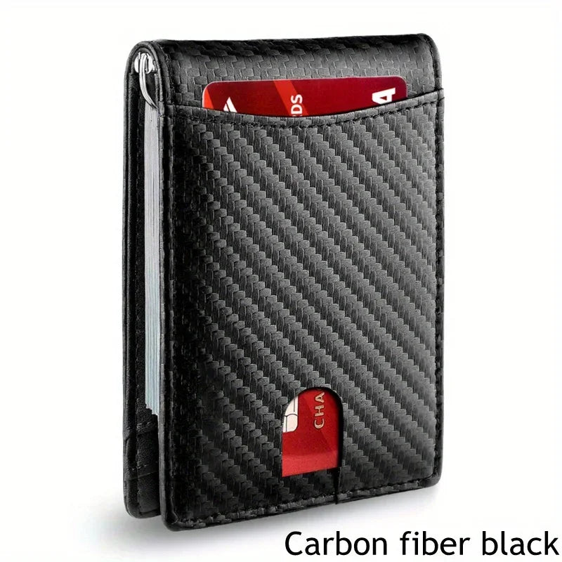 Synthetic Leather Slim Smart Wallet for Men RFID Blocking