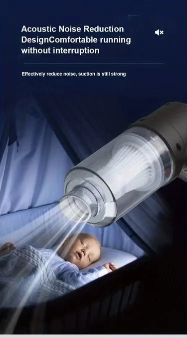 Portable High-Power Car Vacuum Cleaner with Suction and Blowing Function
