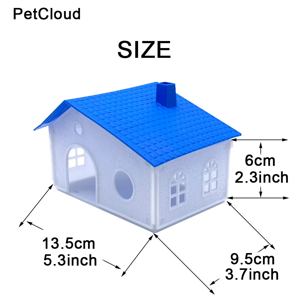 PetCloud Bird Cage Decoration Villa Plastic Birds Nest Parrot Cage Box Bird House Parrot Bedroom Decorative Supplies For Porrots